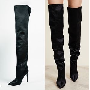 Kendall + Kylie satin over the knee boots